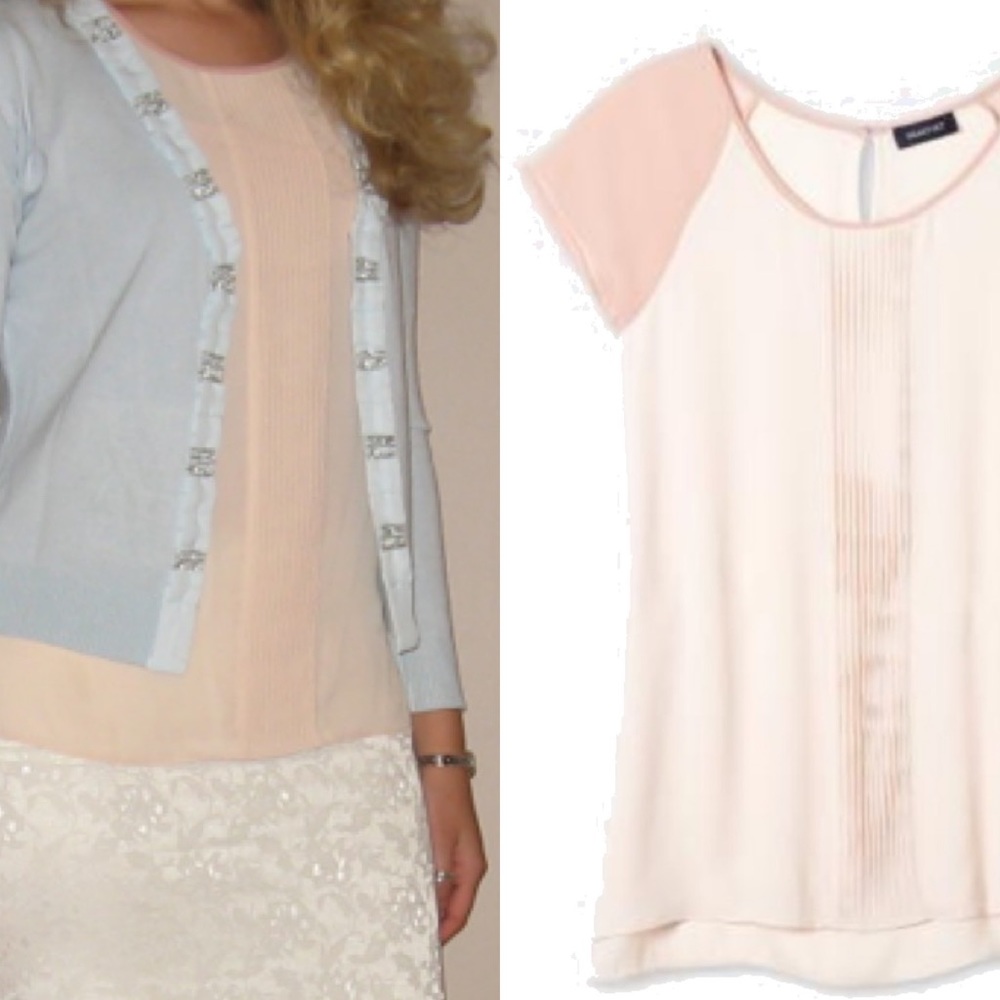 Blush chiffon t-shirt blouse - Picture 5 of 5
